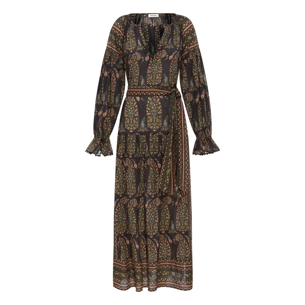 Boteh  Soleado Organic Cotton Maxi Dress | Black